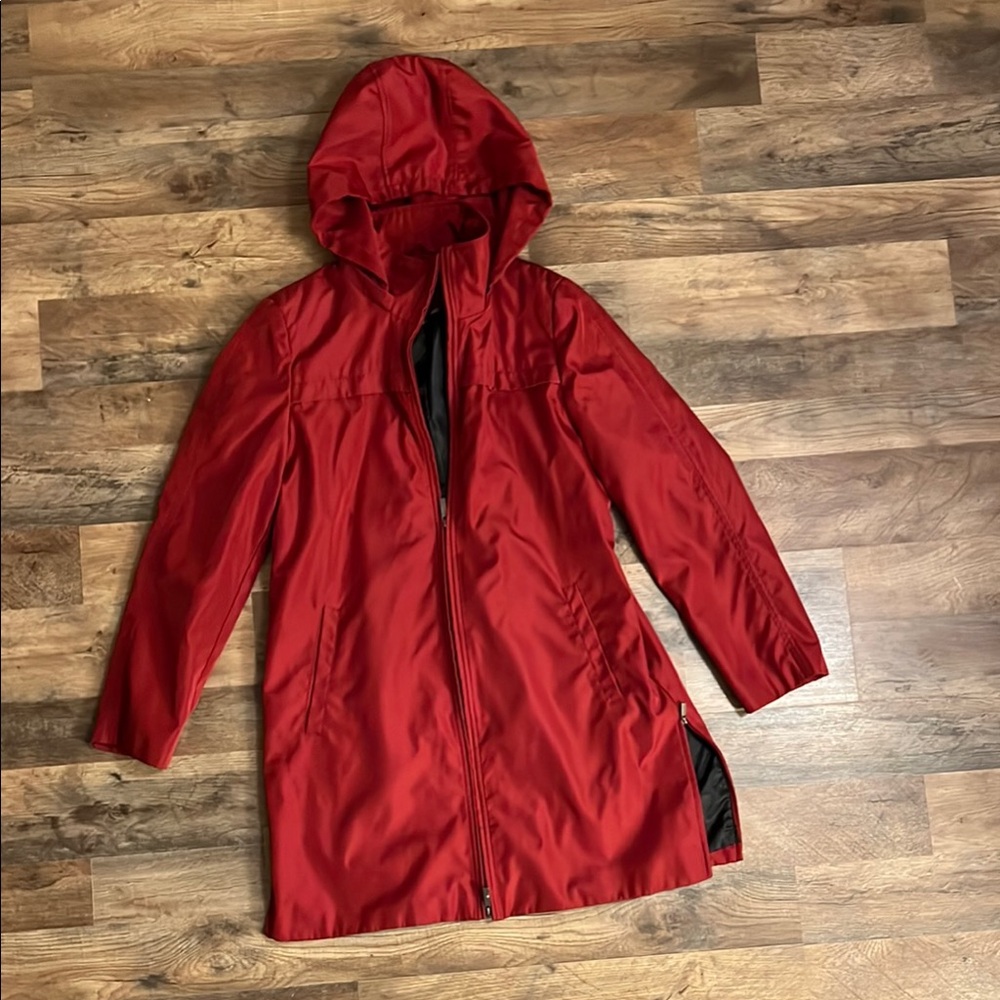 Calvin Klein Red Hooded Ski Jacket
